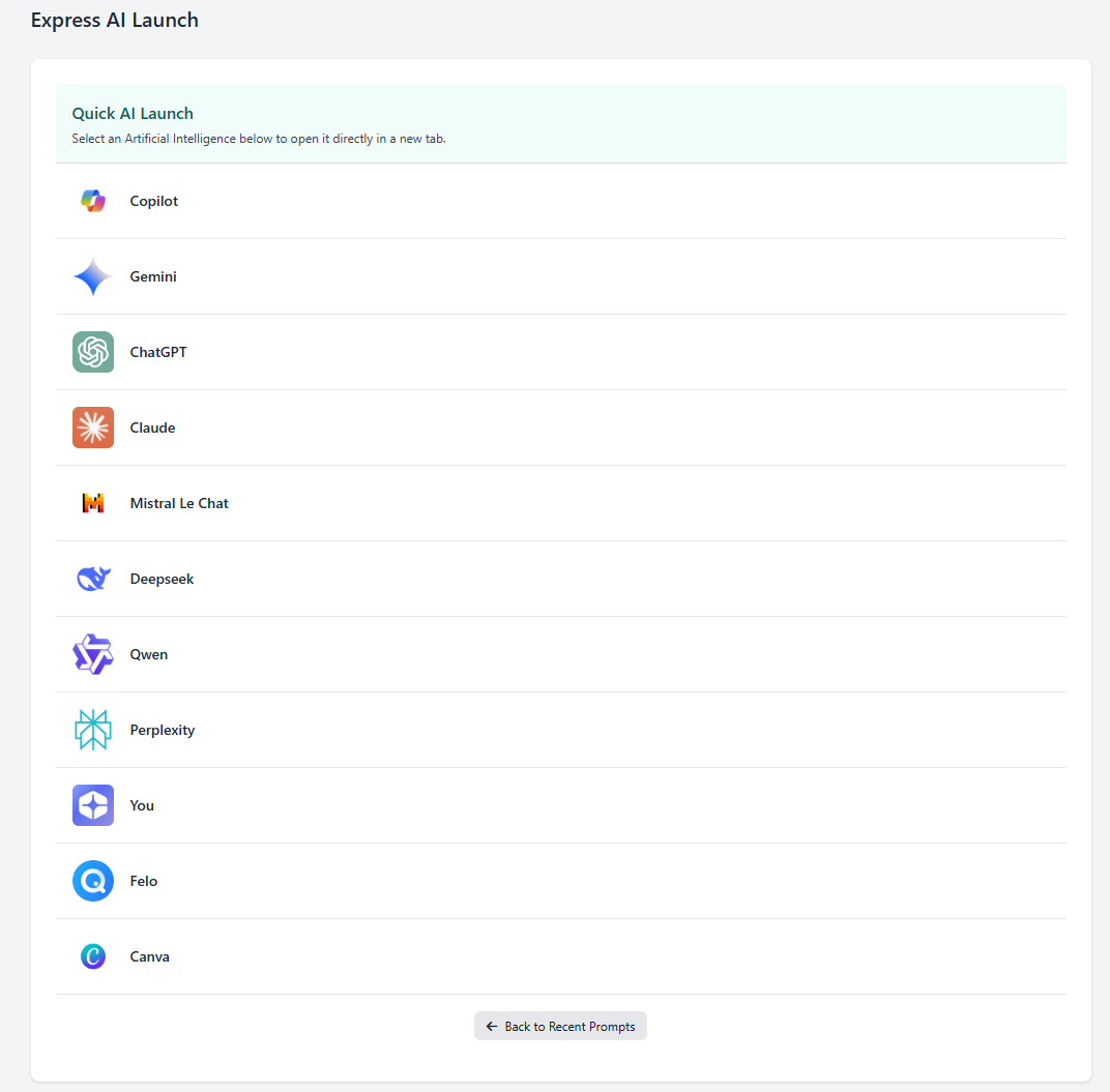 Bizelia Express AI Launcher Screenshot